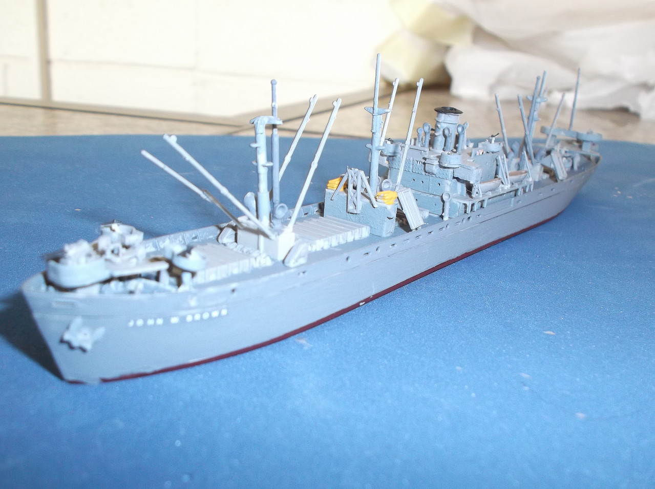 Brown Liberty Ship Static Warship Kit Trumpeter 1/700 05756 SS John W 