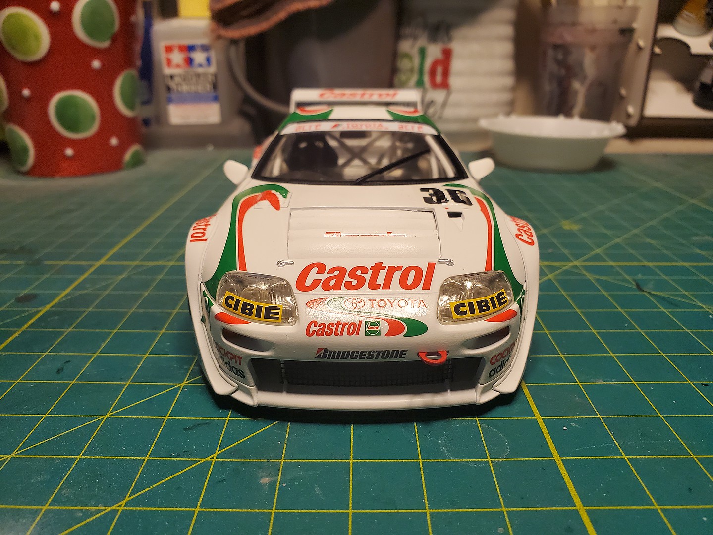 Castrol Toyota Toms Supra Gt Racecar Plastic Model Car Kit