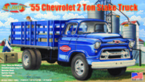 Atlantis 1955 Chevrolet 2-Ton Stake Truck Plastic Model Truck Kit 1/48 Scale #1401