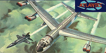 Atlantis Boeing B-52 with X-15 Aircraft Plastic Model Airplane Kit 1/175 Scale #273
