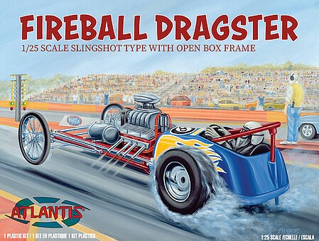 Atlantis Fireball Dragster (Slingshot Type) Plastic Model Car Kit 1/24 Scale #6710