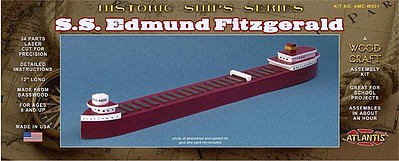 Atlantis SS Edmund Fitzgerald Great Lakes Freighter (12L) (Basswood Kit)
