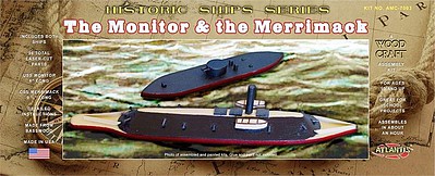 Atlantis USS Monitor (6''L) & Merrimack (9.5''L) Ironclad Ships ...