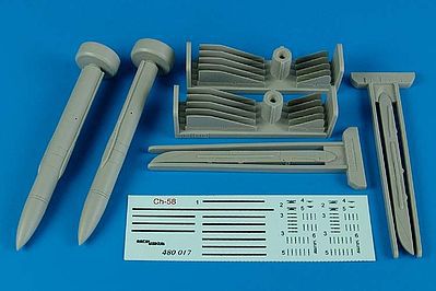 Aerobonus Ch58 (AS11 Kilter) Air-to-Surface Missiles Plastic Model Aircraft Accessory 1/48 #480017