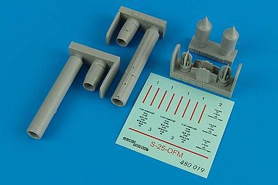 Aerobonus S25 OFM Air-to-Ground Rockets Plastic Model Aircraft Accessory 1/48 Scale #480019