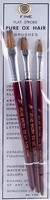 Atlas-Brush 3-pc Set Flat Ox Hair