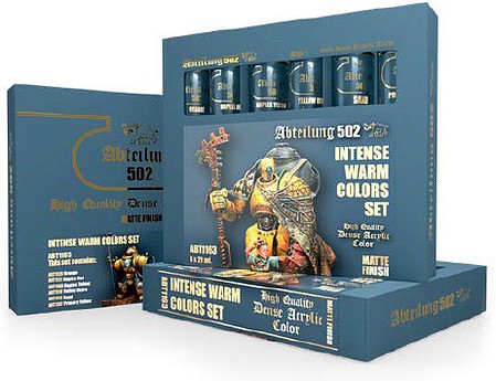 Abteilung Intense Warm Acrylic Paint Set (6 Colors) 20ml Tubes Hobby and Model Paint #1163