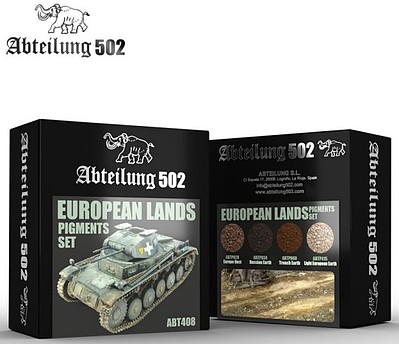 Abteilung European Lands Pigment Set (4 Colors) 20ml Bottles Hobby and Model Paint Supply #408