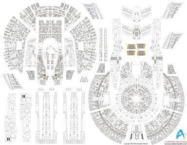 Acreation Star Trek USS Enterprise NX1 Aztec Decals Plastic Model Spaceship Decals 1/1000 #140