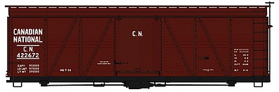 Accurail 36 Fowler Wood Boxcar Canadian National HO Scale Model Train Freight Car Kit #1154