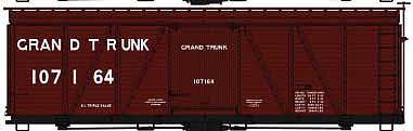 Accurail 36 Fowler Wood Boxcar Grand Trunk #107164 HO Scale Model Train Freight Car Kit #11581