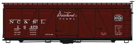 Accurail 36 Fowler Wood Boxcar NC&StL 16479 HO Scale Model Train Freight Car #1159