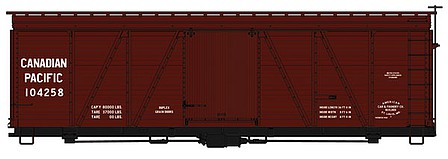 Accurail 36 Fowler Wood Boxcar Canadian Pacific #104258 HO Scale Model Train Freight Car Kit #1184