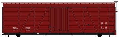 Accurail 36 Fowler Wood Boxcar Data Oxide Red HO Scale Model Train Freight Car Kit #1199
