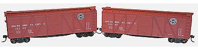 Accurail 6-Panel Wood Boxcar 2-Pack - Kit - Southern Pacific HO Scale Model Train Freight Car #1218