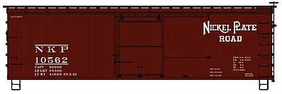 Accurail 36 Double Sheathed Wood Boxcar Nickel Plate Road HO Scale Model Train Freight Car #1302