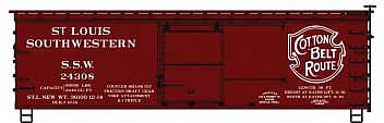 Accurail 36 Double Sheathed Wood Boxcar SSW CB HO Scale Model Train Freight Car Kit #1314