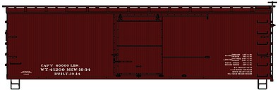 Accurail 36 Double Sheathed Wood Boxcar Data Only Kit HO Scale Model Train Freight Car #1398