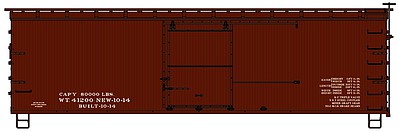 Accurail 36 Double Sheathed Wood Boxcar Kit Data Only HO Scale Model Train Freight Car #1399