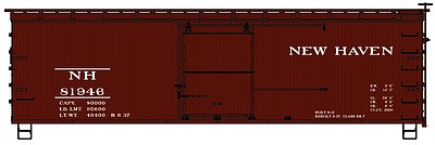 Accurail 36 Double Sheathed Wood Boxcar New Haven #81946 HO Scale Model Train Freight Car Kit #1402