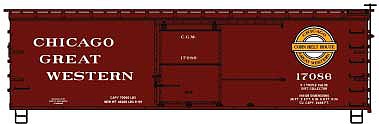 Accurail 36 Double Sheath Wood Boxcar CGW #17086 HO Scale Model Train Freight Car Kit #1715