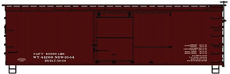 Accurail 36 Double Sheathed Wood Boxcar Data Only Kit HO Scale Model Train Freight Car #1798