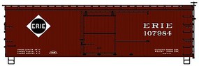 Accurail 36' Double Sheathed Wood Boxcar Erie #107984 HO Scale Model Train Freight Car Kit #1803