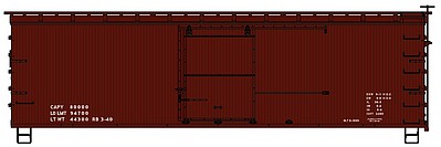 Accurail 36 Double Sheathed Wood Boxcar Data red HO Scale Model Train Freight Car Kit #1897