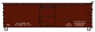 Accurail 36 Double Sheathed Wood Boxcar Data Only (Oxide) HO Scale Model Train Freight Car Kit #1899