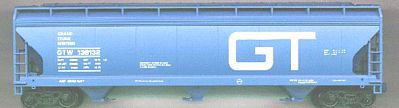 Accurail 47 3-Bay Covered Hopper Grand Trunk Western HO Scale Model Train Freight Car #2014