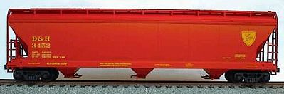 Accurail 47 3-Bay Center Flow Covered Hopper Delaware & Hudson HO Scale Model Train Freight Car #2067