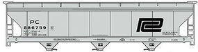 Accurail ACF 3-Bay Hopper Penn Central Kit (gray) HO Scale Model Train Freight Car #2100