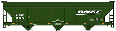 Accurail ACF 47 3-Bay Center-Flow Covered Hopper BNSF HO Scale Model Train Freight Car Kit #2110