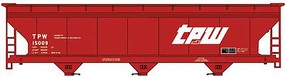 Accurail ACF 3-Bay Covered Hopper Toledo, Peoria and Western HO Scale Model Train Freight Car Kit #2117