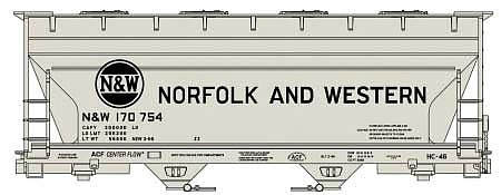 Accurail ACF 2-Bay Covered Hopper Norfolk & Western HO Scale Model Train Freight Car Kit #2209
