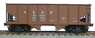 Accurail USRA 2-Bay 55-Ton Open Hopper - Kit - Santa Fe (Oxide) HO Scale Model Train Freight Car #2501