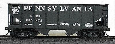 Accurail 2-Bay 55-Ton Open Hopper - Kit - Pennsylvania Railroad HO Scale Model Train Freight Car #2537