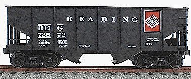 Accurail 2-Bay 55-Ton Open Hopper 3-Pack Kit Reading #72572 HO Scale Model Train Freight Car #2569