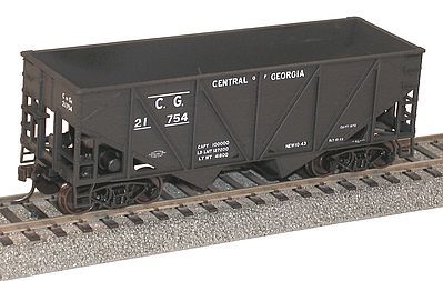 Accurail 55-Ton Wood-Side 2-Bay Hopper Central of Georgia HO Scale Model Train Freight Car #2722