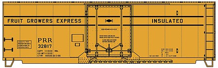 Accurail 40 AAR Plug Door Boxcar Kit PRR/EEX #32817 HO Scale Model Train Freight Car #3132