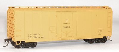 Accurail AAR 40 Plug-Door Boxcar - Kit - Data Only (yellow) HO Scale Model Train Freight Car #3195