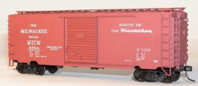 Accurail 40 PS-1 Steel Boxcar - Kit (Plastic) - Milwaukee Road HO Scale Model Train Freight Car #3442