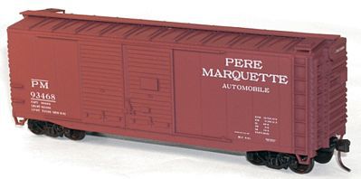 Accurail 40 Double-Door Boxcar Kit Pere Marquette #93468 HO Scale Model Train Freight Car #3630