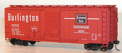 Accurail 40 Combo Door Steel Boxcar CB&Q HO Scale Model Train Freight Car #3808