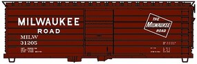 Accurail Milwaukee Road 40' Rib-Side Boxcar - Phase I Long Rib - Kit