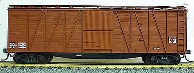 Accurail 40 Wood Outside-Braced Boxcar Kit (Plastic) Data Only HO Scale Model Train Freight Car #4198