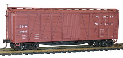 Accurail 40 Single Sheath Wood Boxcar kit N&W #40039 HO Scale Model Train Freight Car #43141