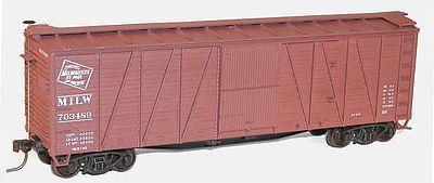 Accurail 40 Wood 8-Panel Boxcar Kit Milwaukee Road HO Scale Model Train Freight Car #4322