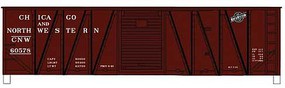 Accurail 40' Single Sheath Wood Boxcar Chicago & NW HO Scale Model Train Freight Car Kit #4515