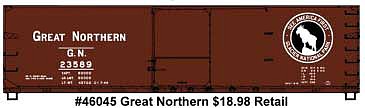 Accurail 40 Double Sheath USRA Wood Boxcar Kit GN #23589 HO Scale Model Train Freight Car #46045